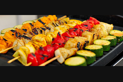 Each unit features a gas bbq